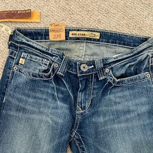 NWT. Big Star Remy Jeans. Low rise boot cut 27R. Medium wash.